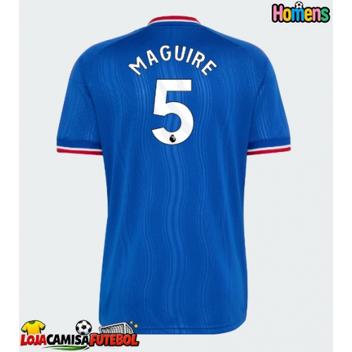Camisa de Futebol Manchester United Harry Maguire #5 Equipamento Secundário 2026-27 Manga Curta
